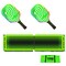 Watchitude: 10' LED Light-Up Pickleball Net Set - Indoor & Outdoor Sport Game Set, 20 Different Color Light Settings, 2 Paddles & Balls, Carry Bag